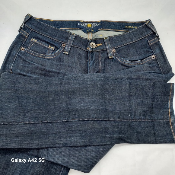 Lucky Brand Denim - Lucky Brand Charlie Skinny Jeans Womens 2/26 Dark Wash Indigo Denim Pants